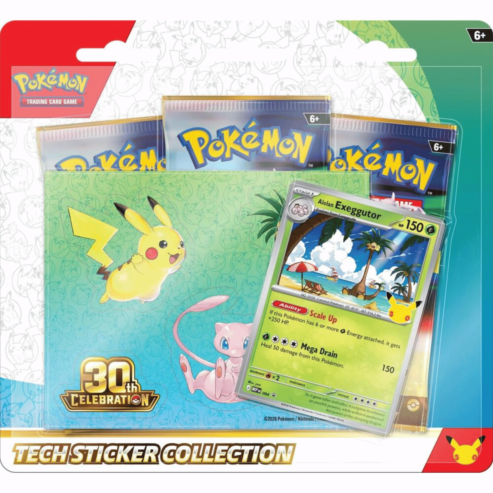 Pokemon 30th Celebration Tech Sticker Collection