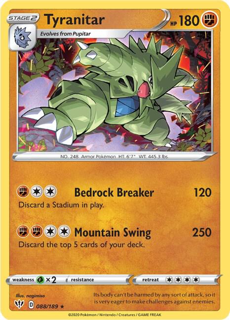 Tyranitar - 088/189 - SWSH03: Darkness Ablaze