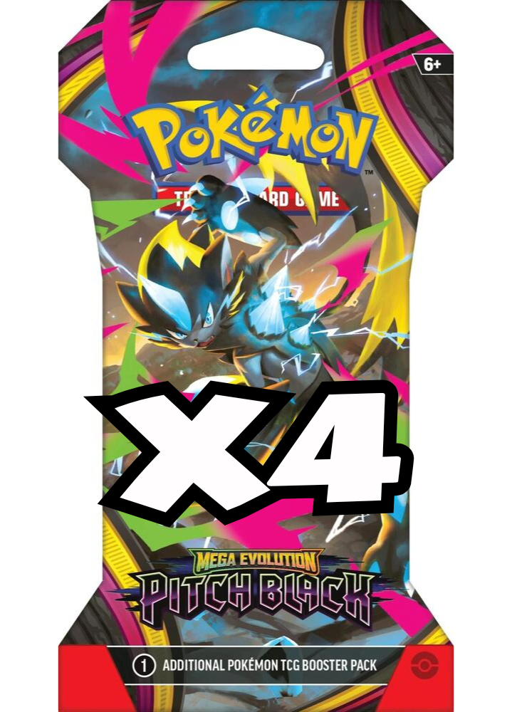 4x Pitch Black Sleeved Booster Pack