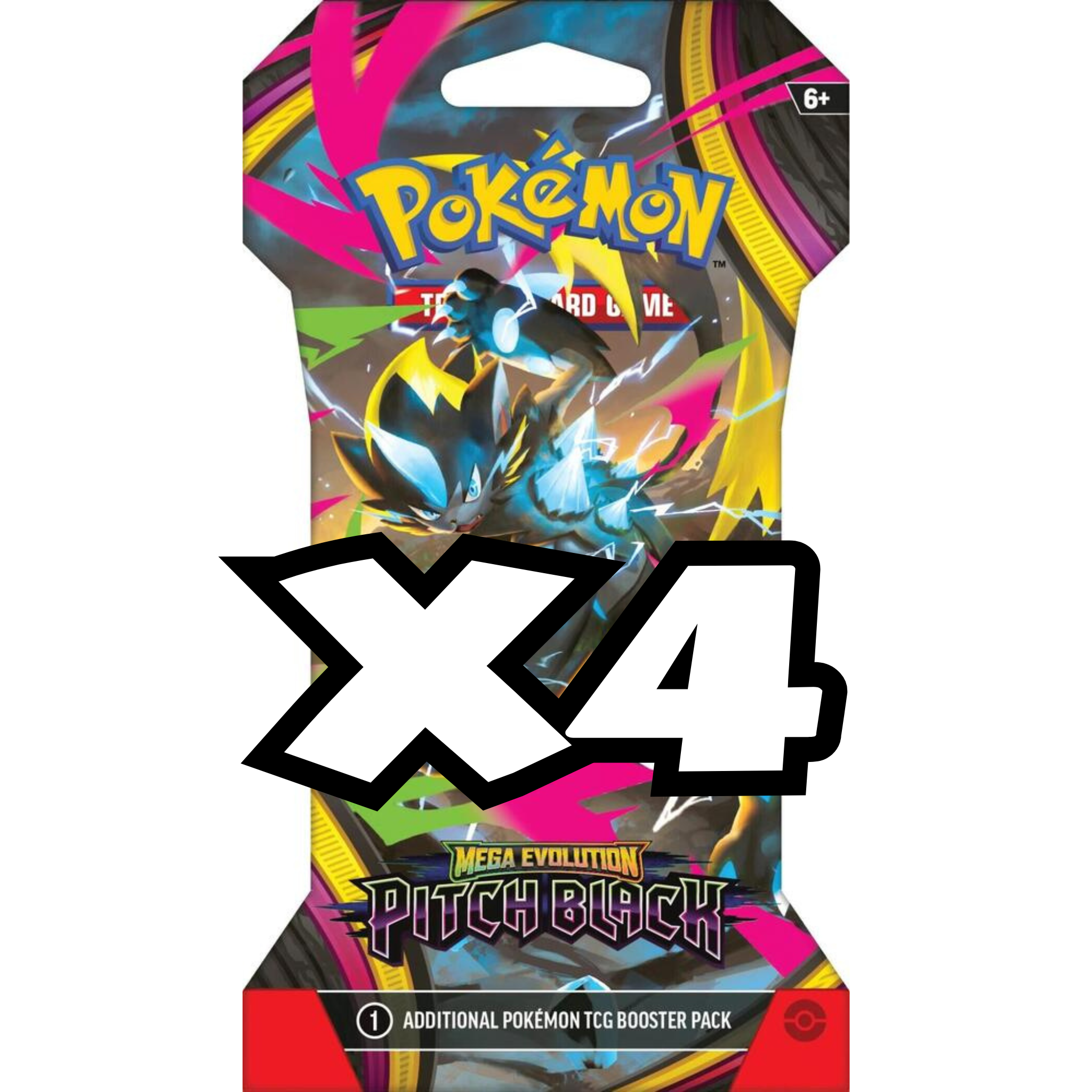 4x Pitch Black Sleeved Booster Packs