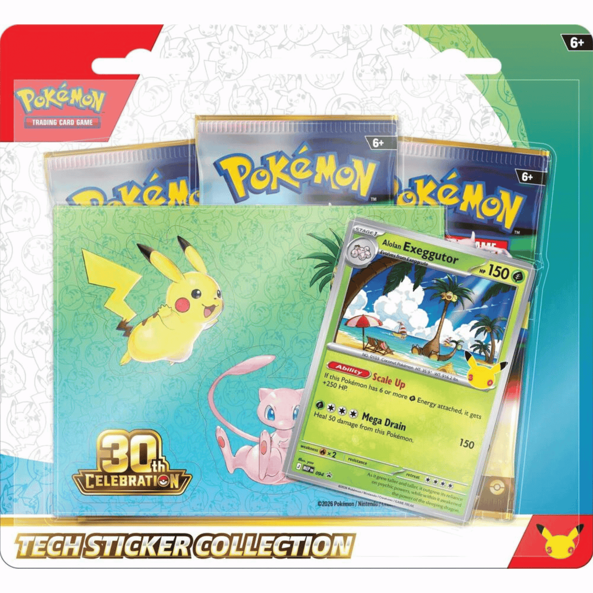 Pokemon 30th Celebration Tech Sticker Collection