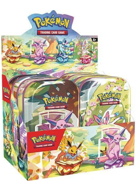 Prismatic Evolutions Mini Tin Display