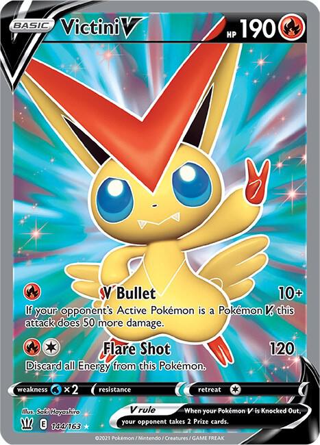 Victini V (Full Art) - 144/163 - SWSH05: Battle Styles (SWSH05)